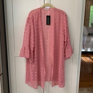 Pink kimono style jacket